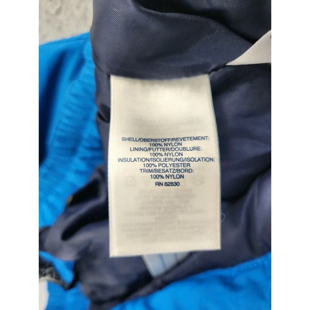 Lands End Kids Blue Ski Snow Pants Ski‎ Grow Cuffs Water Resistant Lined SZ 12